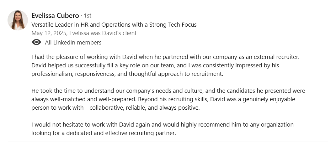 LinkedIn Recommendation